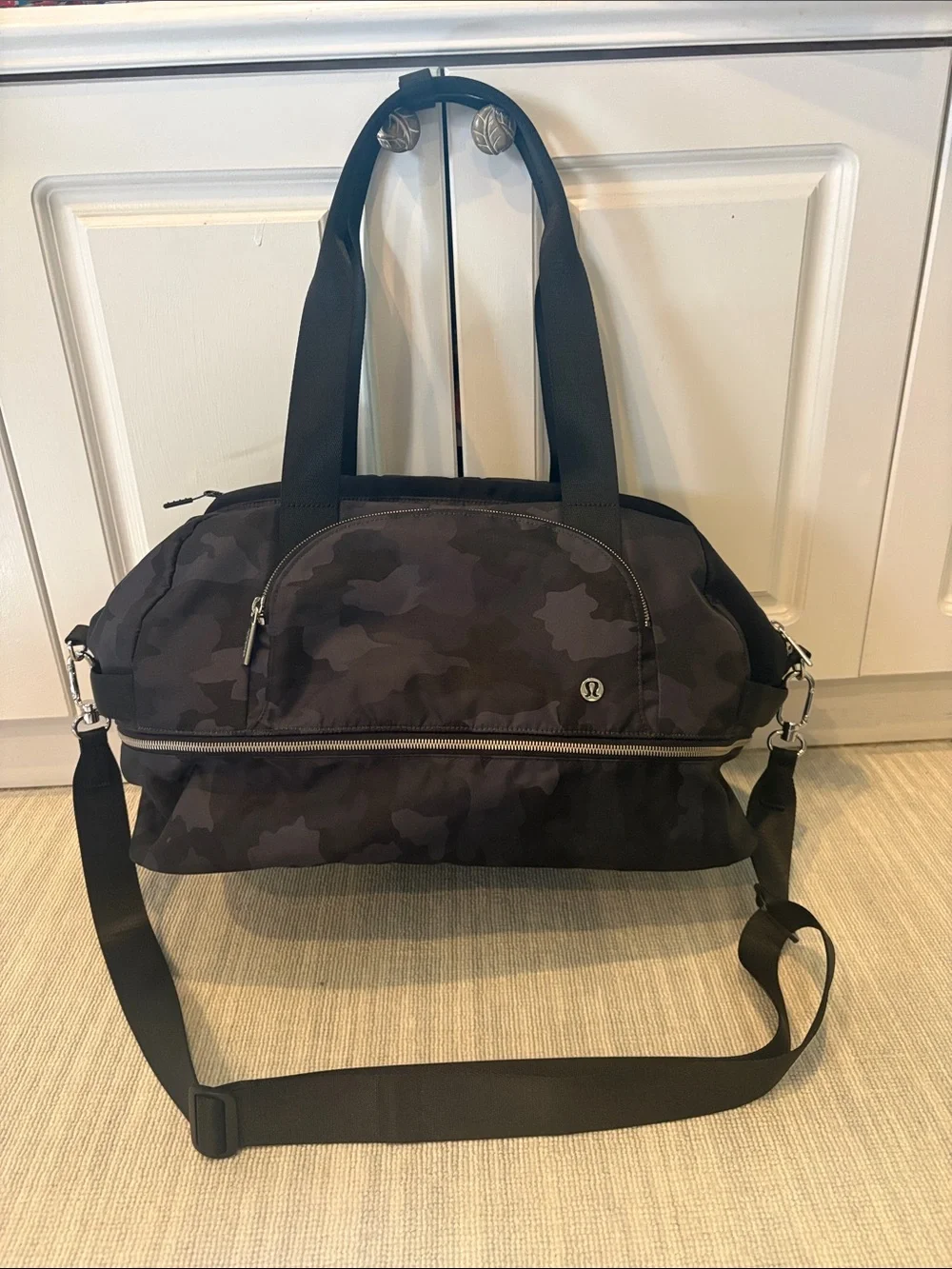 lululemon City Adventure duffle Bag, 29L. Gray Black Camo. NEW!